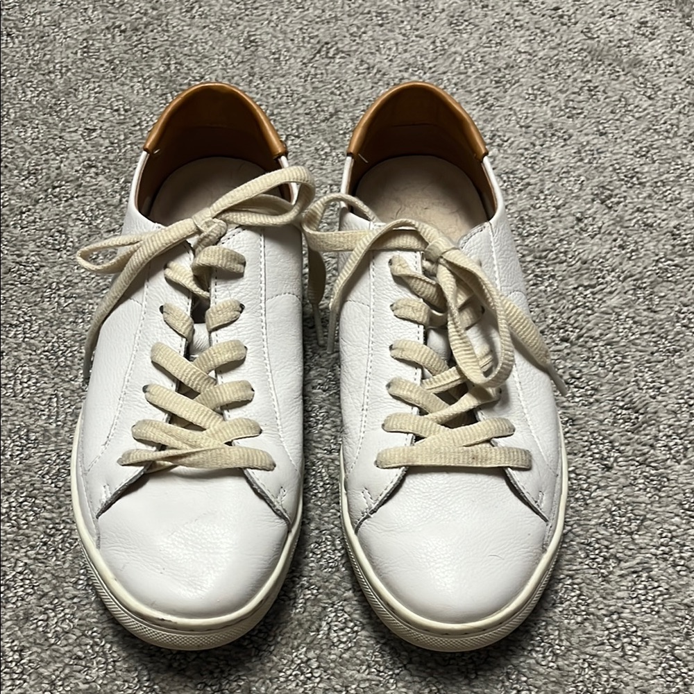 Soludos White Leather Sneakers